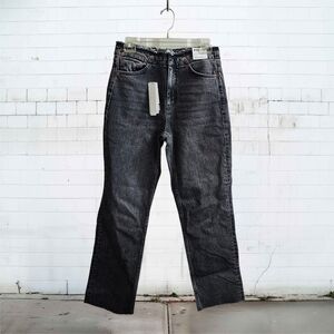 NWT Topshop Cropped Charcoal Straight Jean